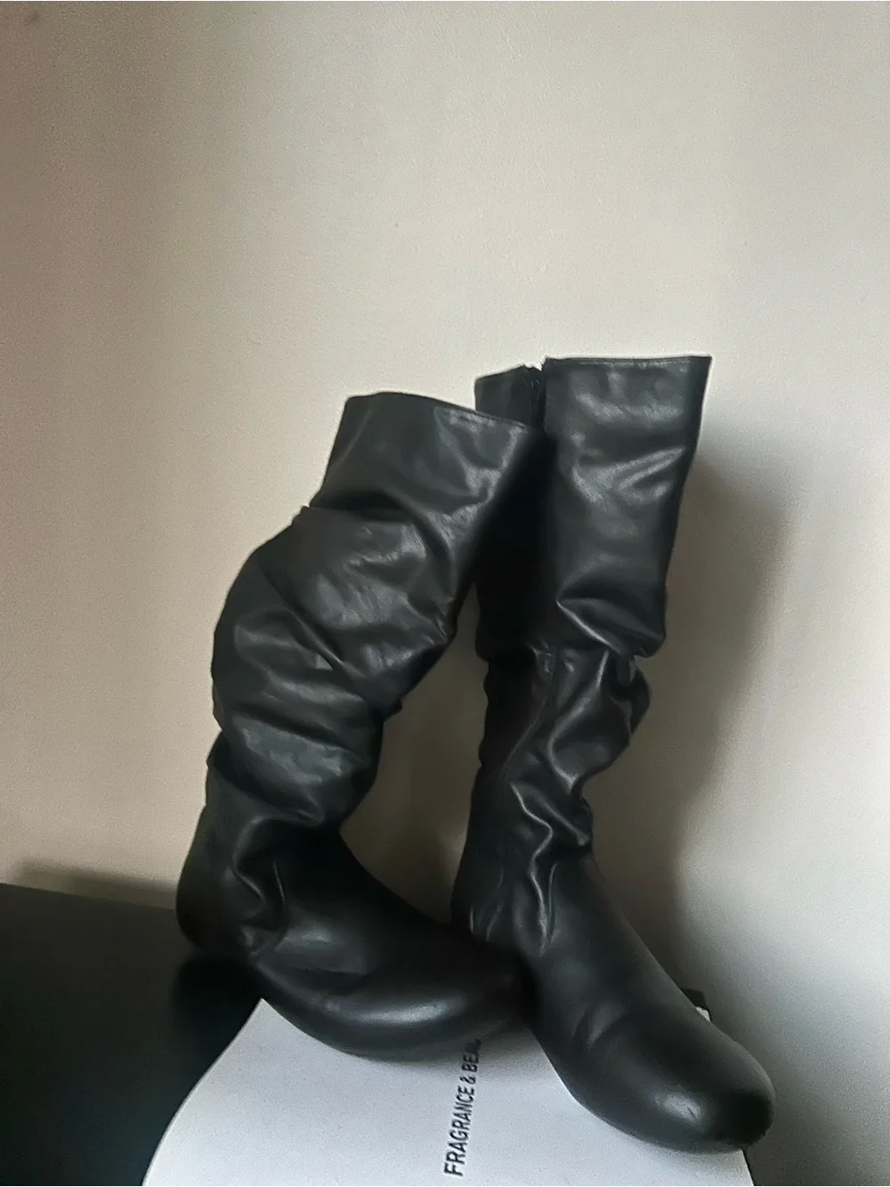 Black Slouchy Knee-High Women's Boots 11